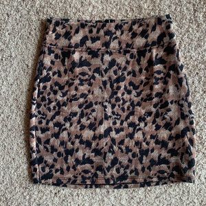 Leopard print mini skirt Size Small